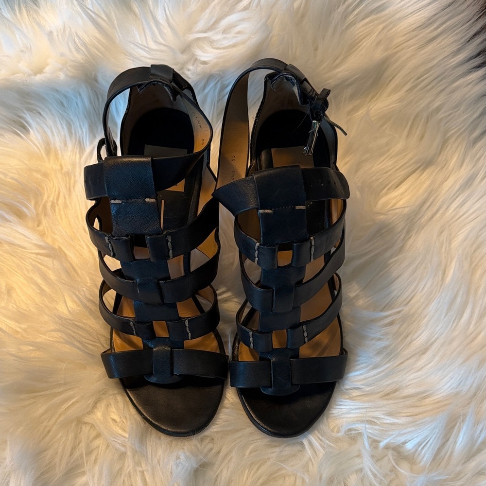 Dolce Vita Black Strappy Gladiator Heels - Picture 1 of 4